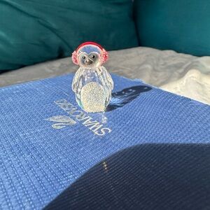 Swarovski Crystal Penguin with Red Accents